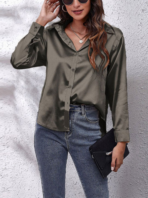 Cynthia - Women's Elegant Tie Front Blouse for Work and Evening