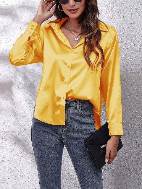 Cynthia - Women's Elegant Tie Front Blouse for Work and Evening