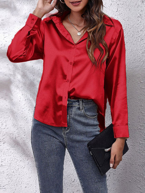 Cynthia - Women's Elegant Tie Front Blouse for Work and Evening