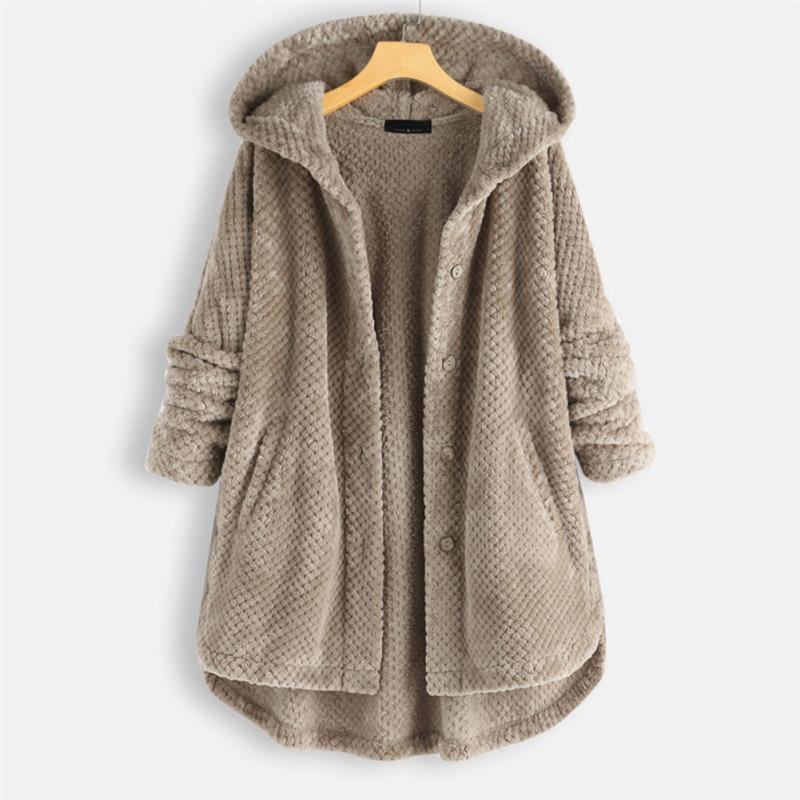 Jada - Women's Hooded Button-Up Coat