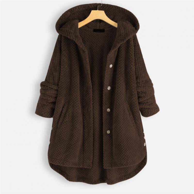 Jada - Women's Hooded Button-Up Coat