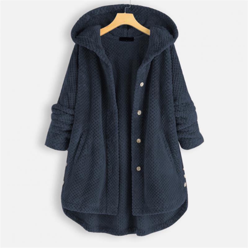 Jada - Women's Hooded Button-Up Coat