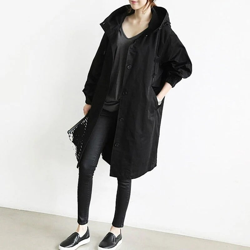 Zephyra - Women's Trench Coat Solid Color Coat for Every Season