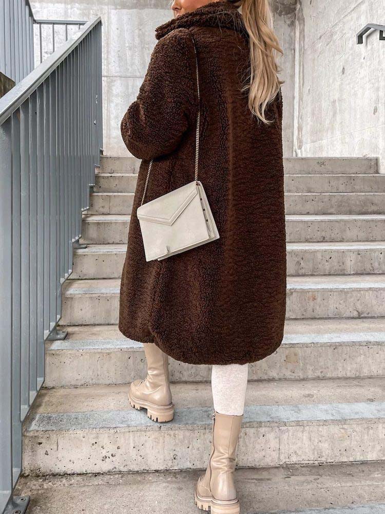 Cecelia - Women's Teddy Coat Warm Long Teddy Coat (Plus Size Available)