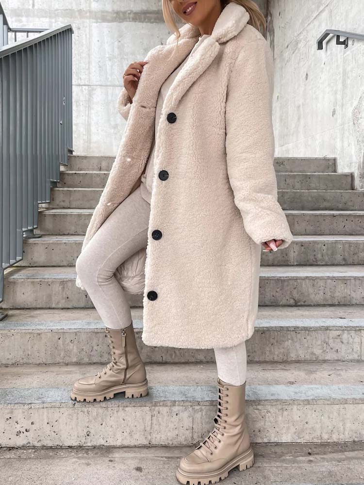 Cecelia - Women's Teddy Coat Warm Long Teddy Coat (Plus Size Available)