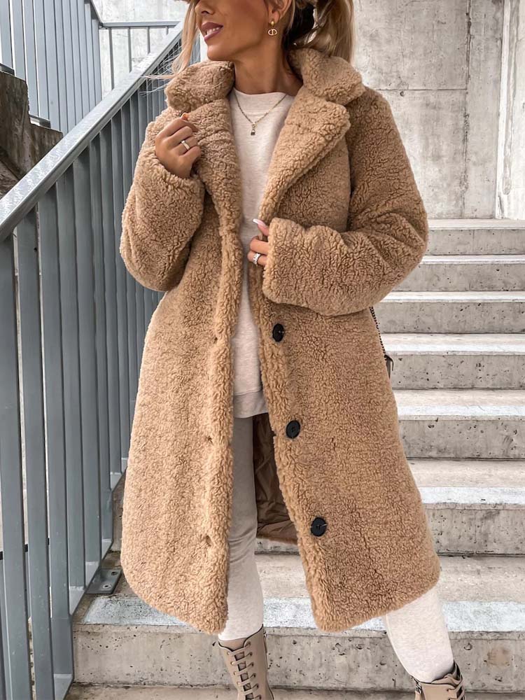 Cecelia - Women's Teddy Coat Warm Long Teddy Coat (Plus Size Available)