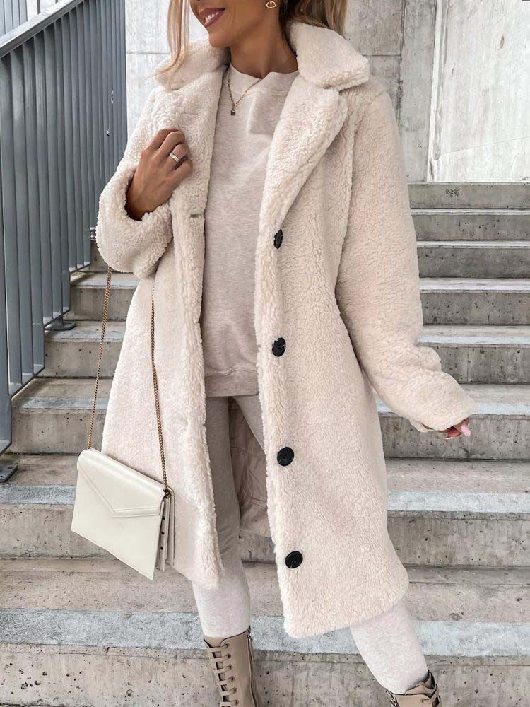Cecelia - Women's Teddy Coat Warm Long Teddy Coat (Plus Size Available)