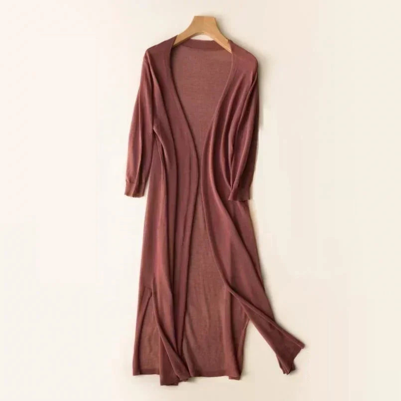 Rosaline - Women's Lightweight Long Cardigan