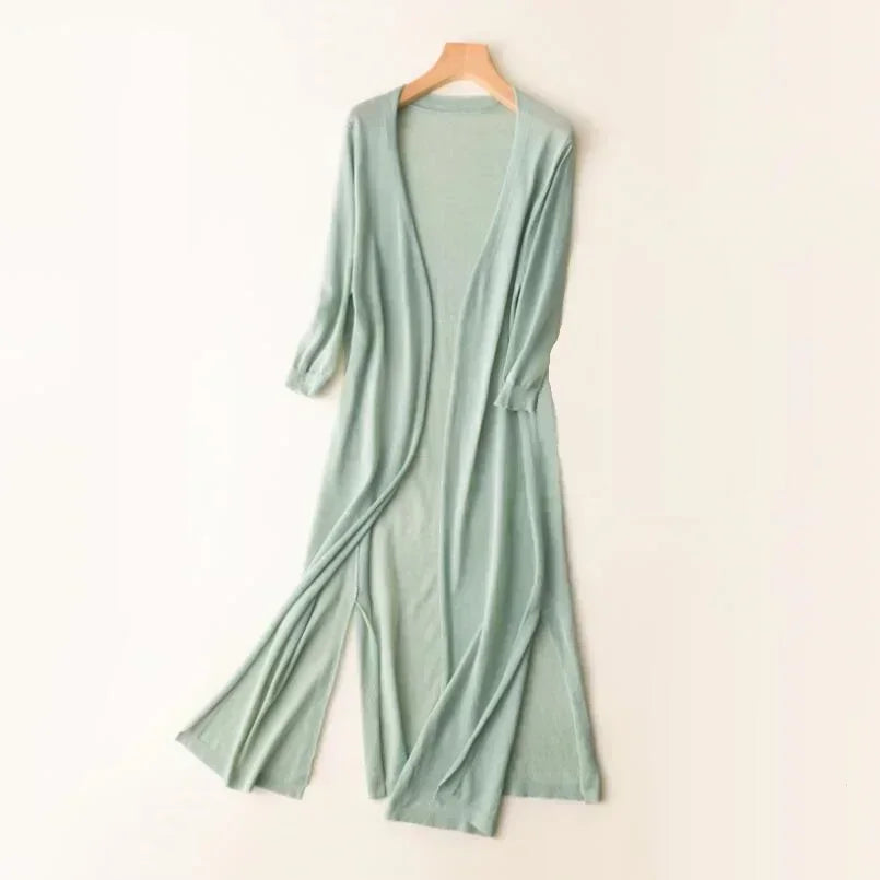 Rosaline - Women's Lightweight Long Cardigan
