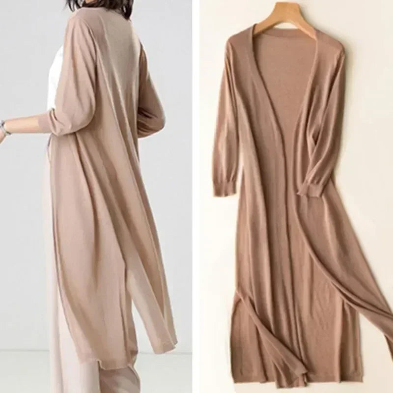 Rosaline - Women's Lightweight Long Cardigan