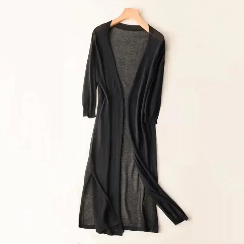 Rosaline - Women's Lightweight Long Cardigan