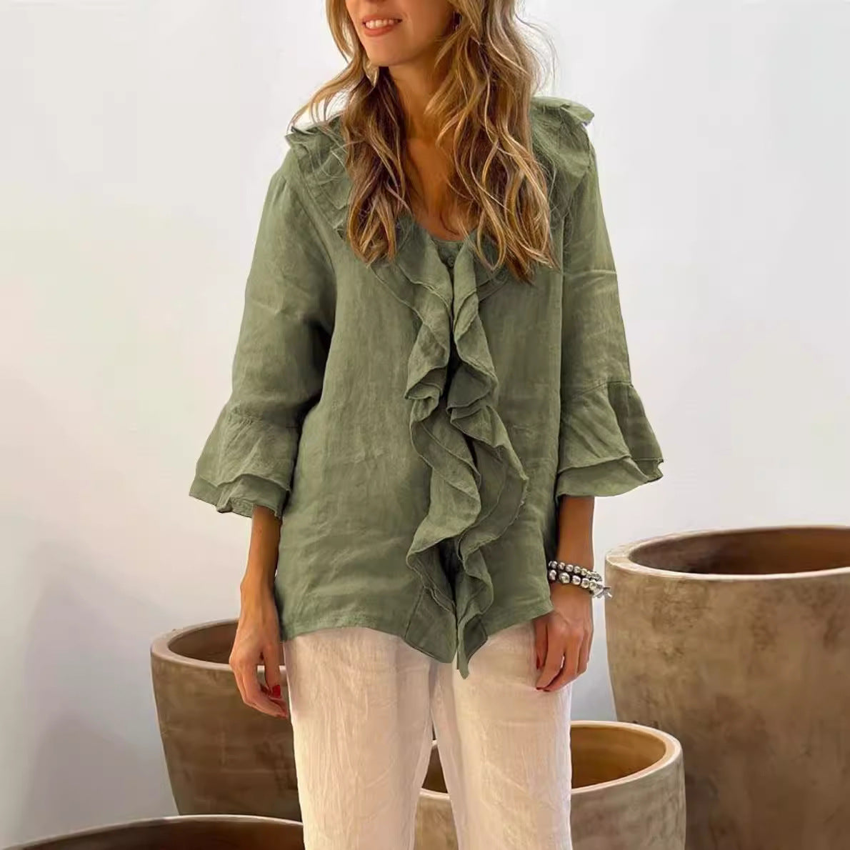 Mallee - Women's Ruffled Blouse
