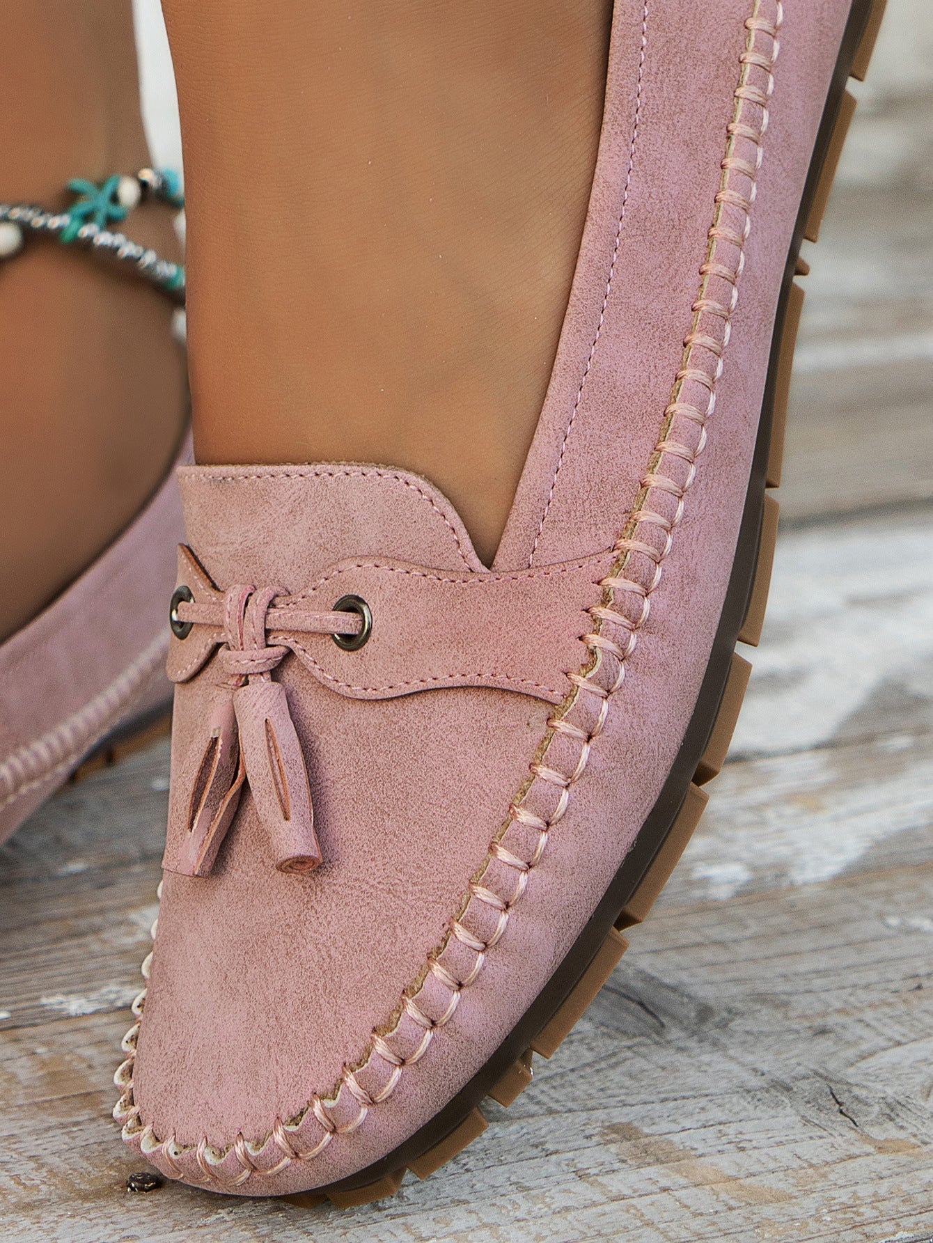 Women's Comfortable Loafers - Slip-On Cushioned