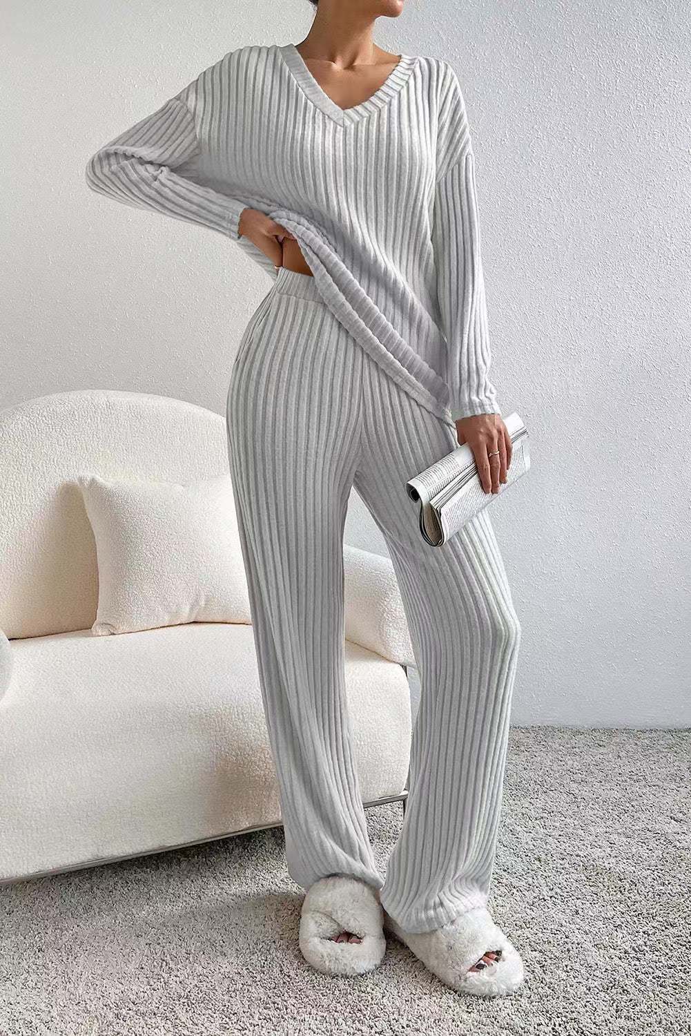 Kalani - Women's Ribbed Knit Lounge Set