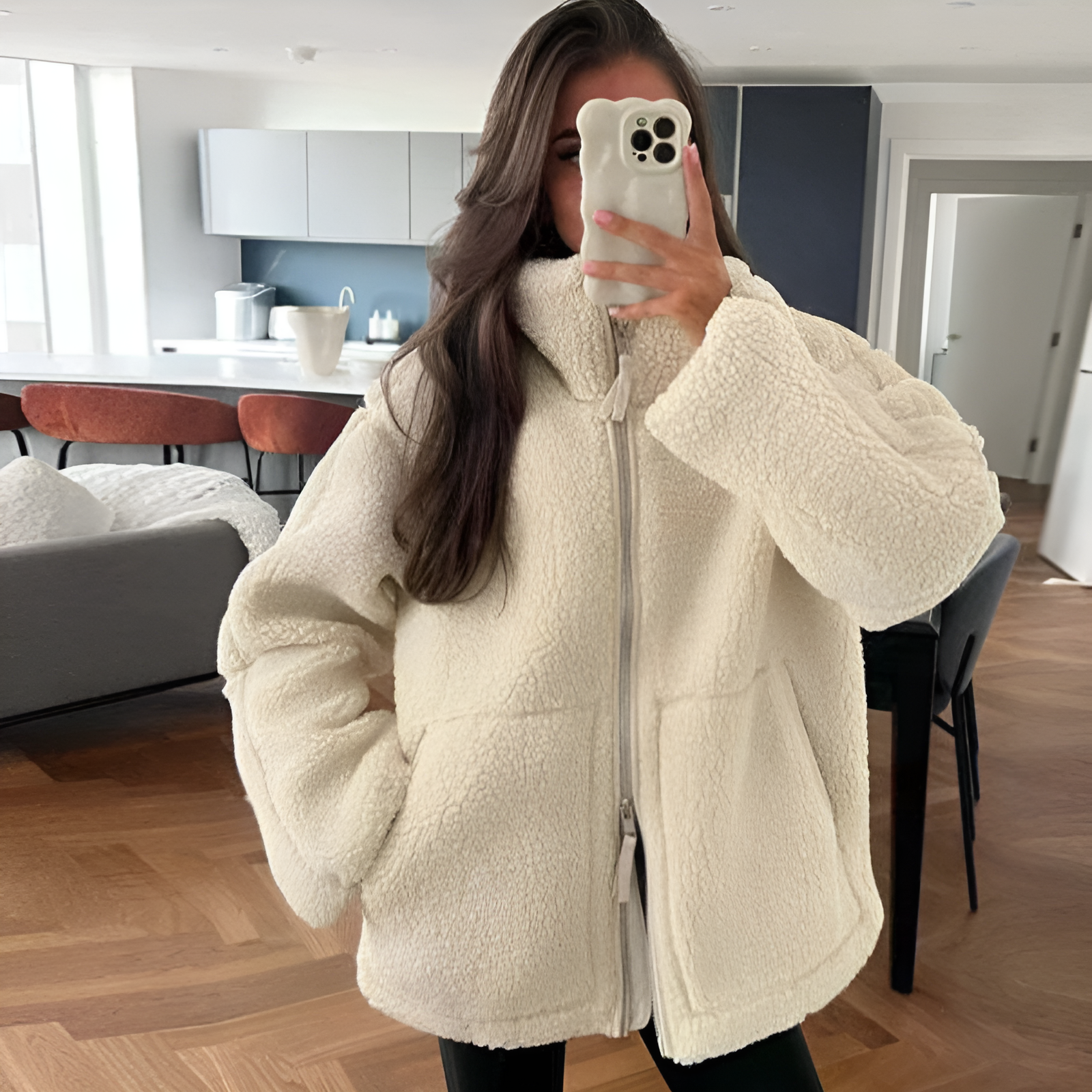 Gladys - Women's Soft & Cozy Teddy Jacket for Fall Outerwear