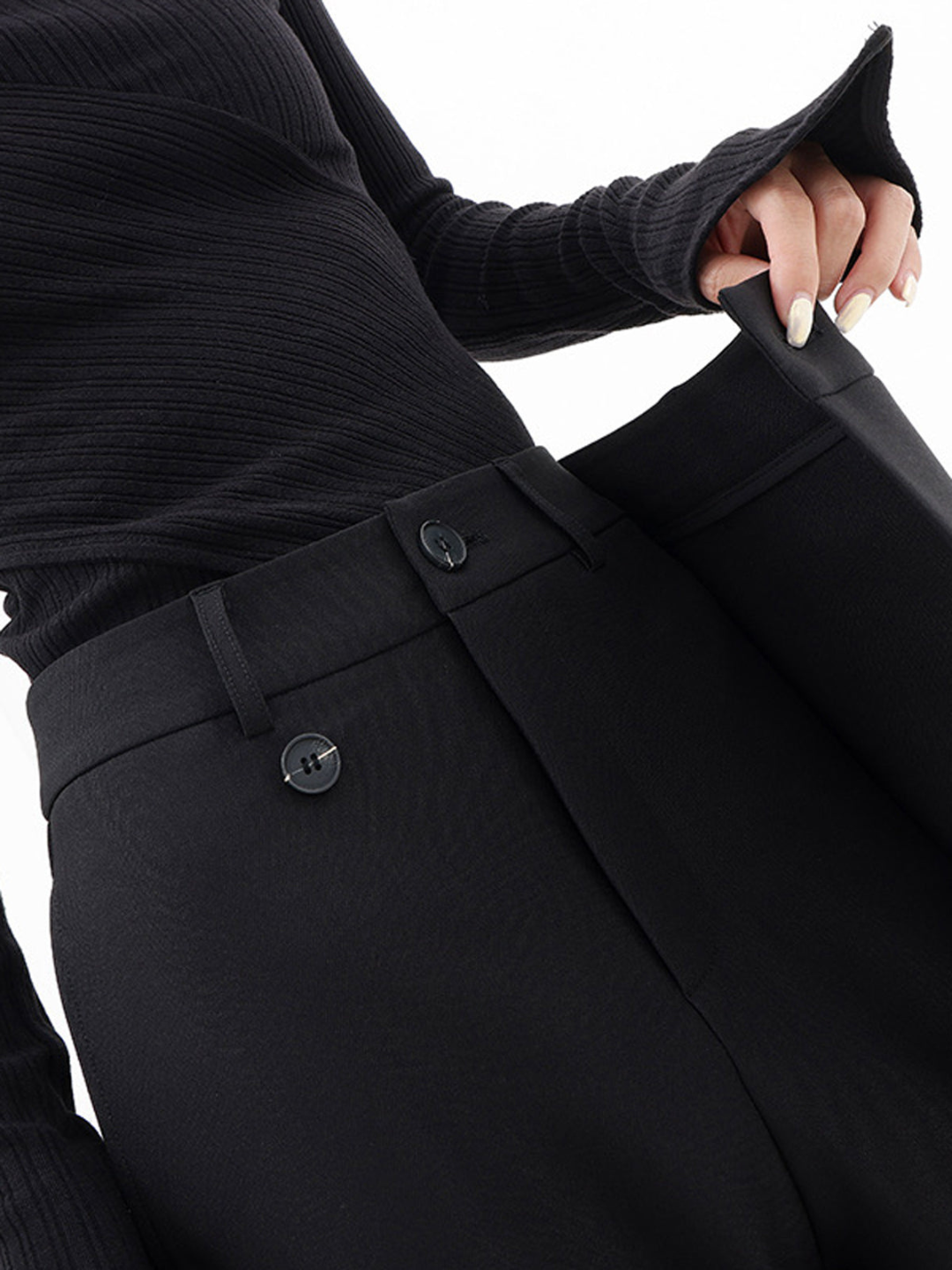 Abbie - Women's High-Waisted Wide-Leg Trousers