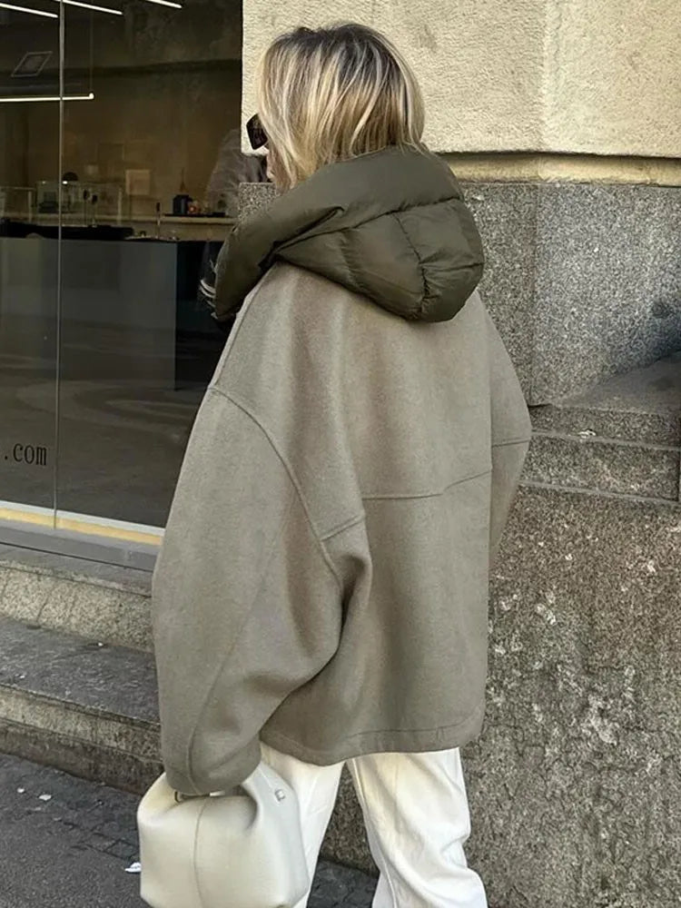 Alma - Women's Oversized Hooded Jacket for Effortless Style