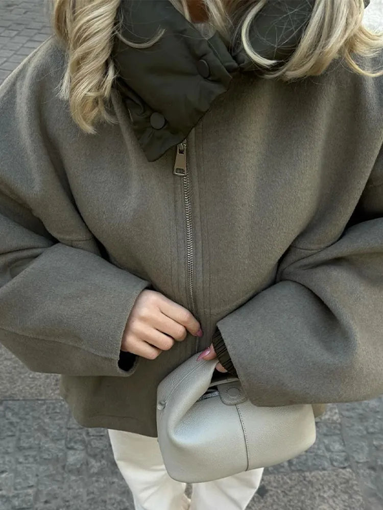 Alma - Women's Oversized Hooded Jacket for Effortless Style