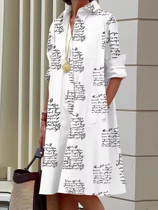 Clio - Women's Relaxed Shirt Dress for Casual and Versatile Styling