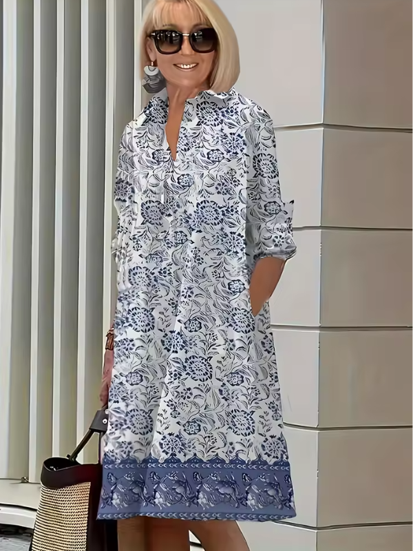 Clio - Women's Relaxed Shirt Dress for Casual and Versatile Styling