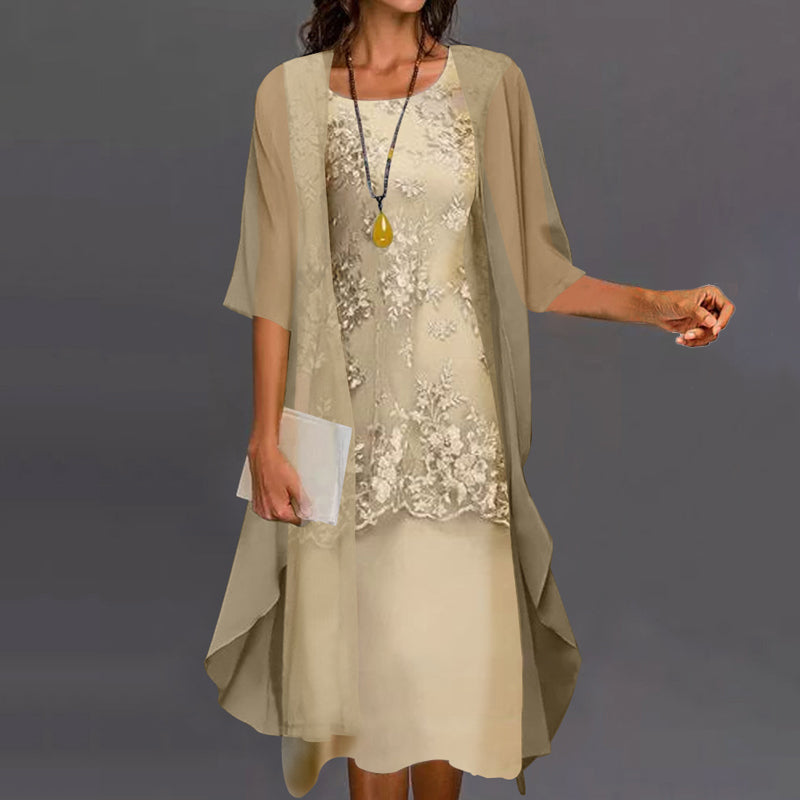 Jolie - Women's Chiffon Two-Piece Dress