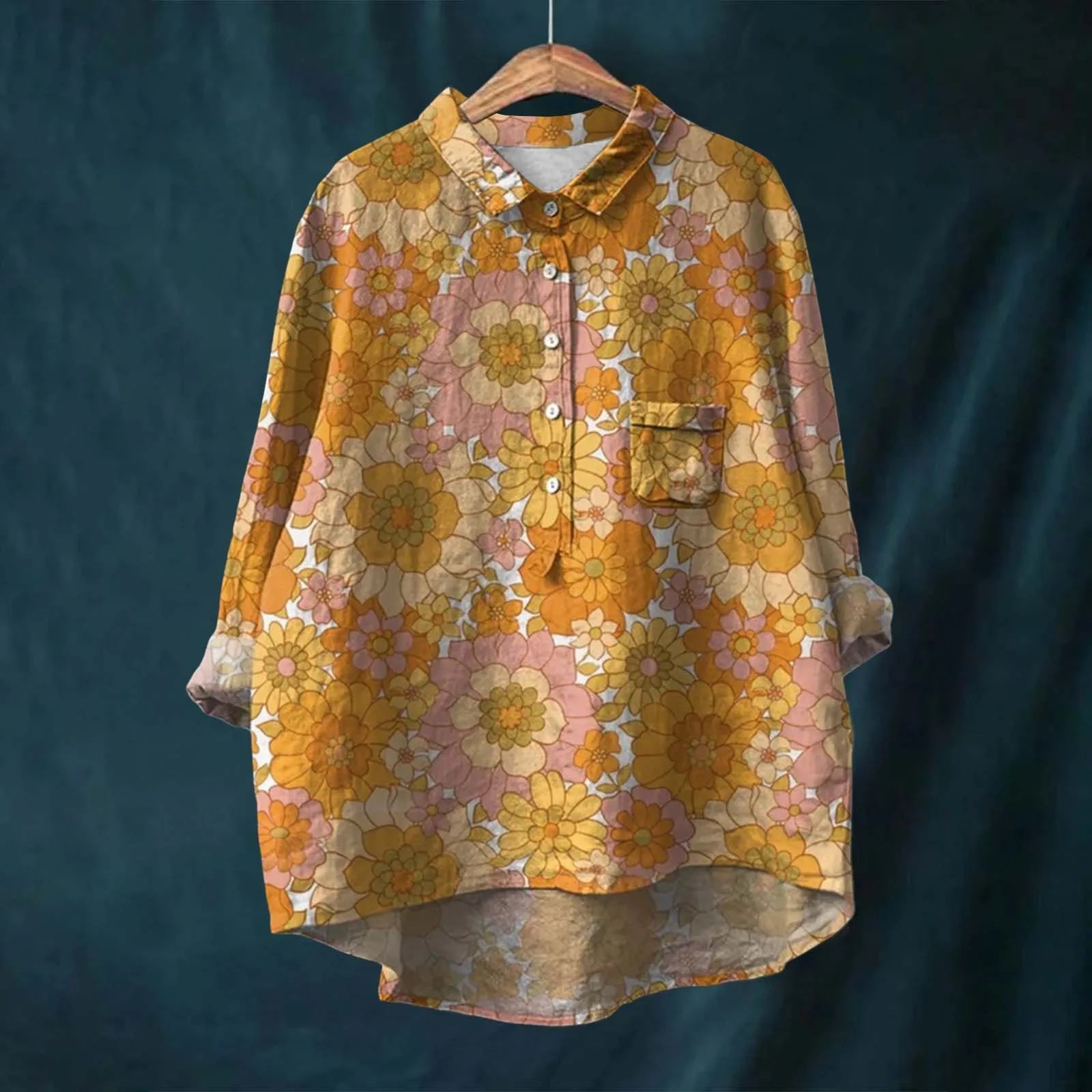 Keira - Women's Long Sleeve Floral Shirt