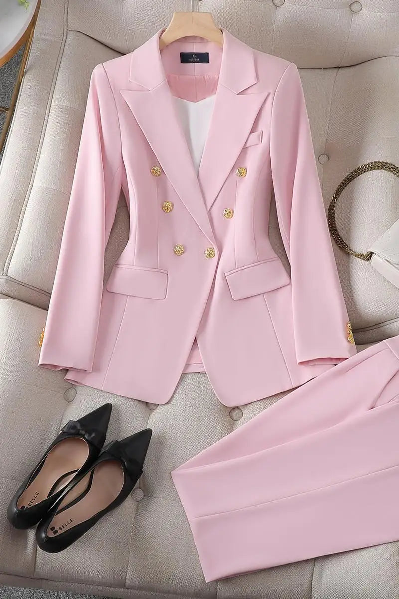 Marigold - Women's Office Blazer and Pant Set