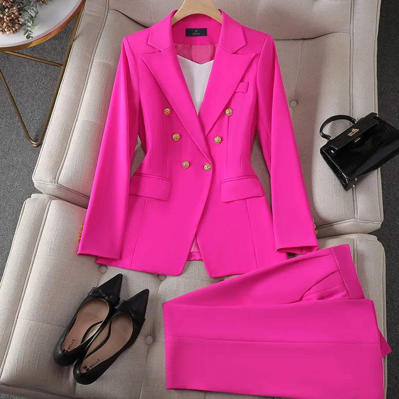 Marigold - Women's Office Blazer and Pant Set
