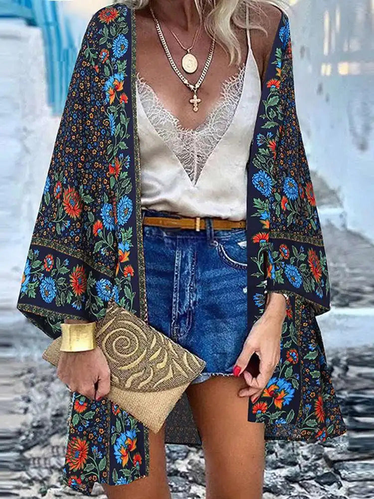 Candice - Women's Lightweight Floral Summer Cardigan (Plus Size Available)