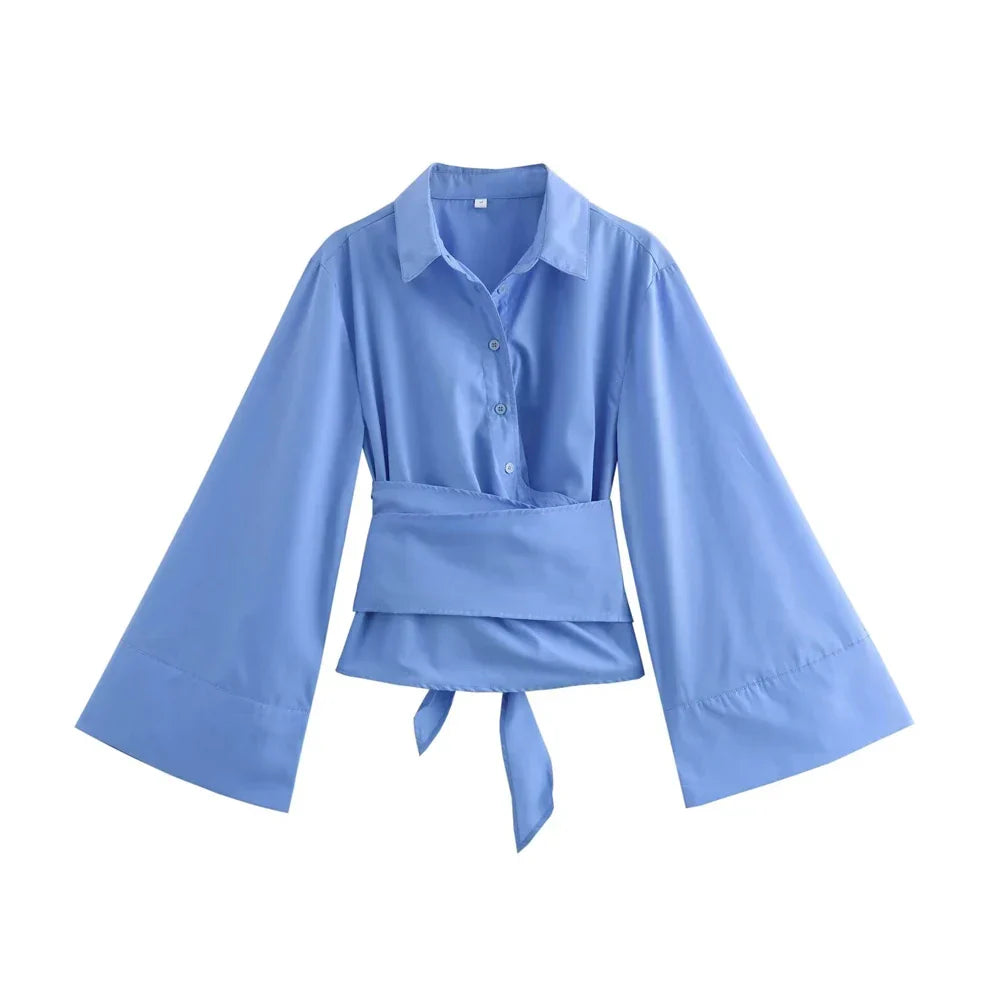 Casey - Women's Long-Sleeved Kimono Blouse