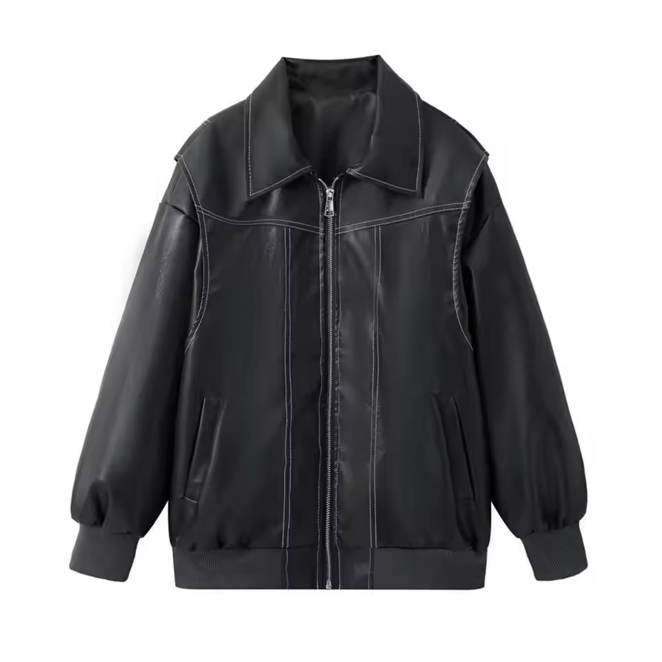 Amari - Women's Oversized Leather Jacket
