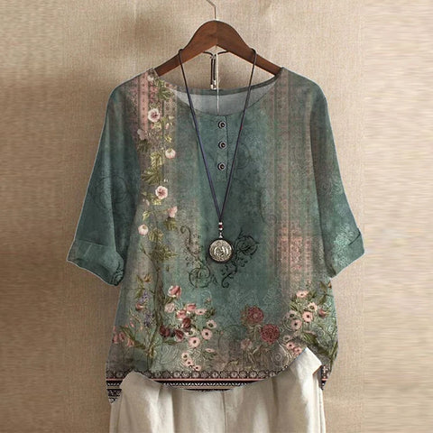 Women's Blouse | Vintage Floral Print
