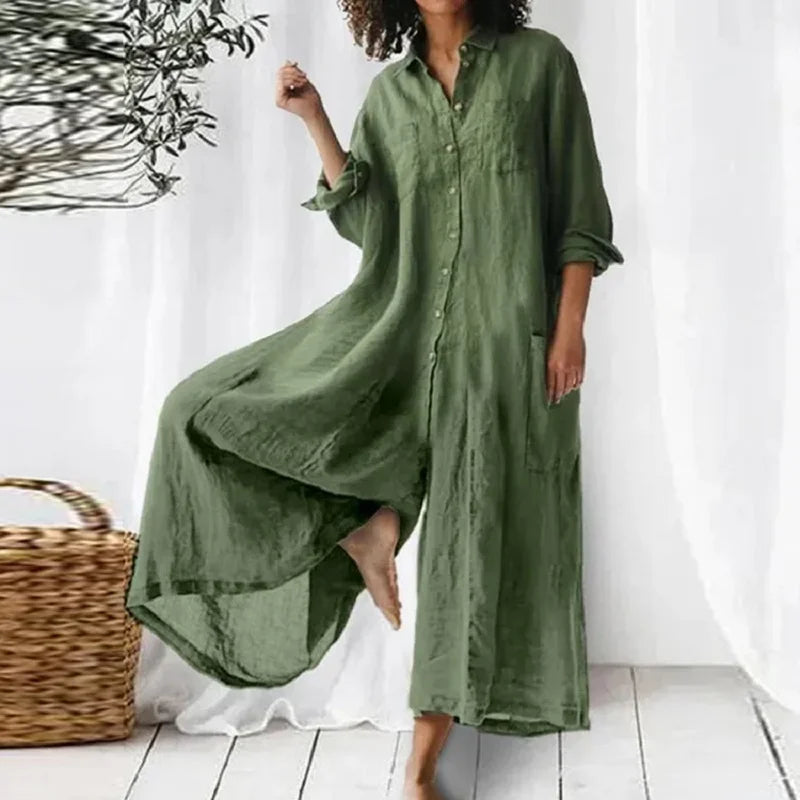 Estrella - Women's Light and Flowing Linen Maxi Dress