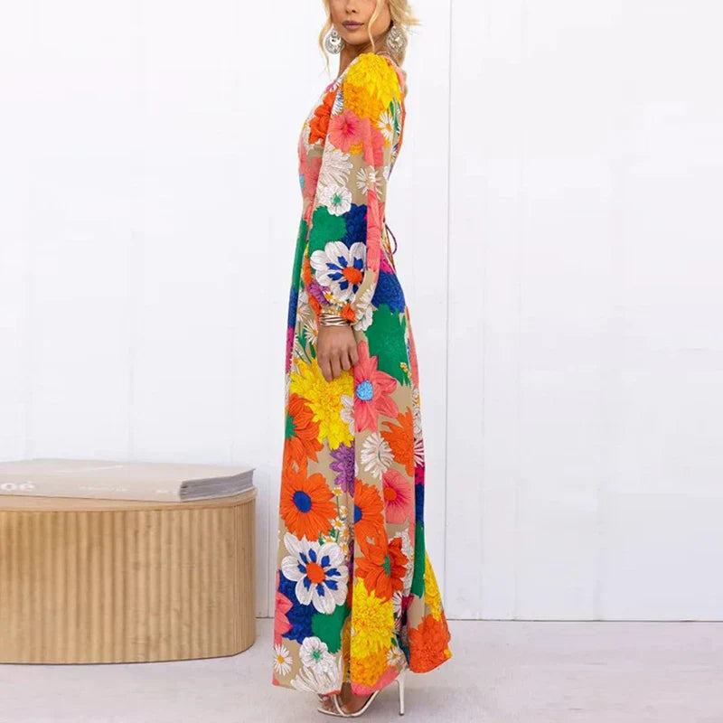 Sierra - Women's Floral Print Vacation Dress