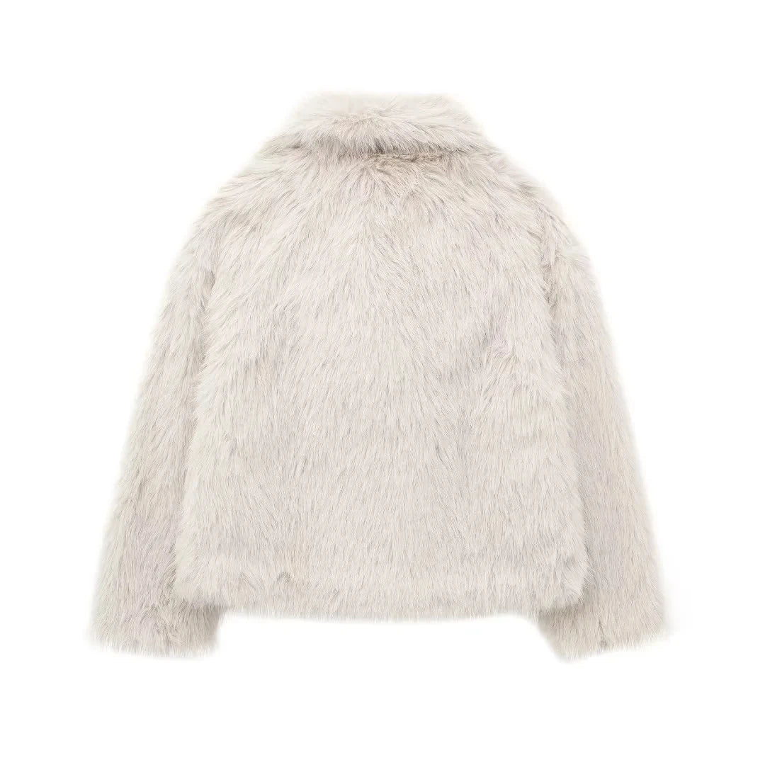 Quinn - Cappotto in morbida pelliccia sintetica da donna