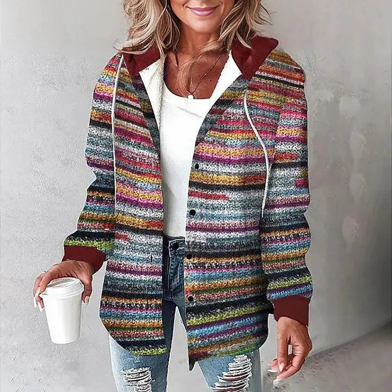 Women's Checked Hooded Shacket