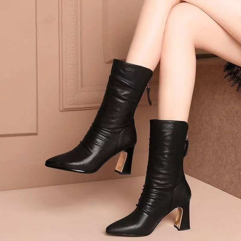 Jasmine - Women's Heeled Ankle Boots