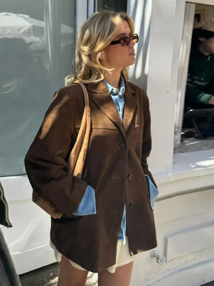 Sofia - Women's Brown Jacket