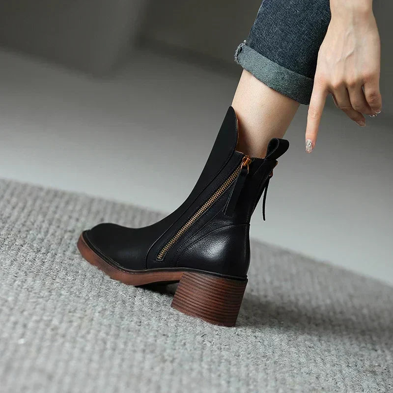 Abbie - Women's Leather Ankle Boots - photo 4