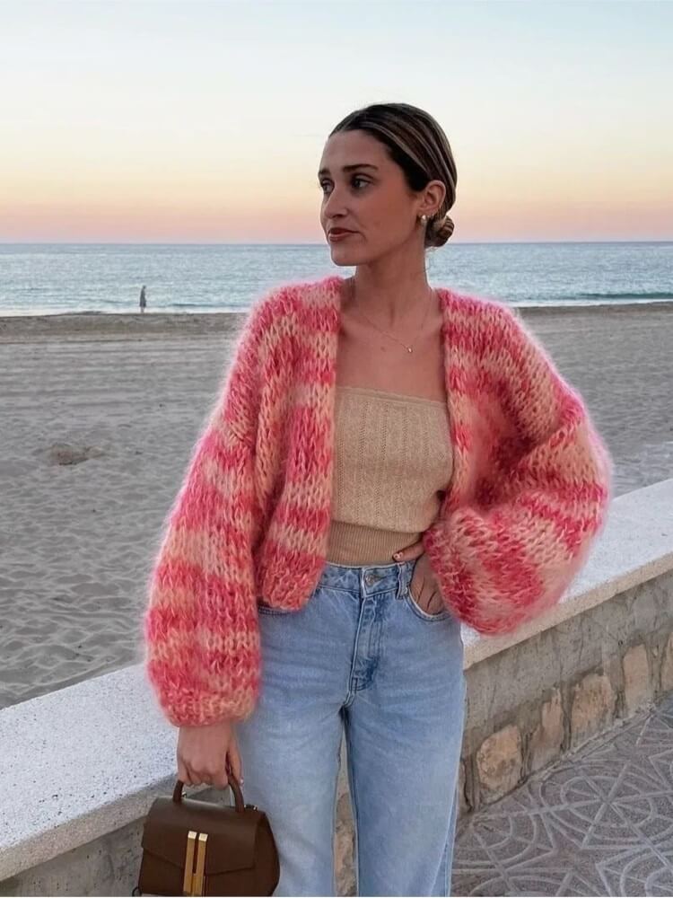 Eleni - Women's Colorful Crochet Sweater