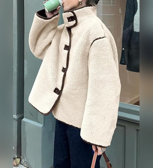 Ariane - Women's Relaxed Jacket with Collar - photo 3