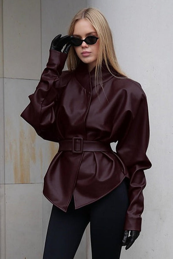 Aubrey - Women's Jacket with Tie Belt - photo 9
