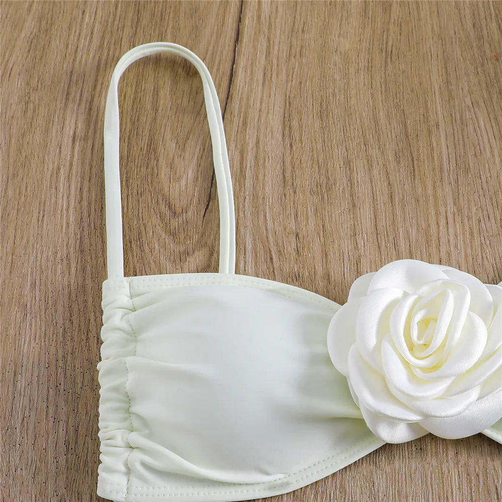 Venus - Women's Floral Accent Bikini Set