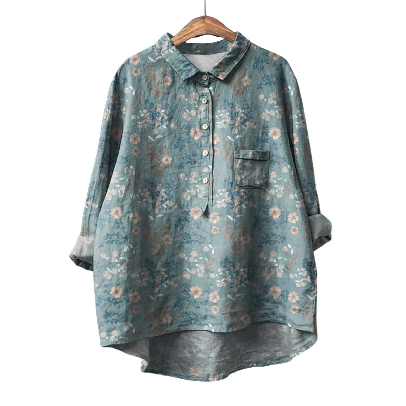Keira - Women's Long Sleeve Floral Shirt