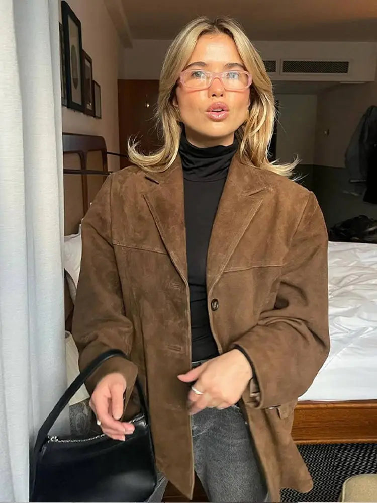 Sofia - Women's Brown Jacket