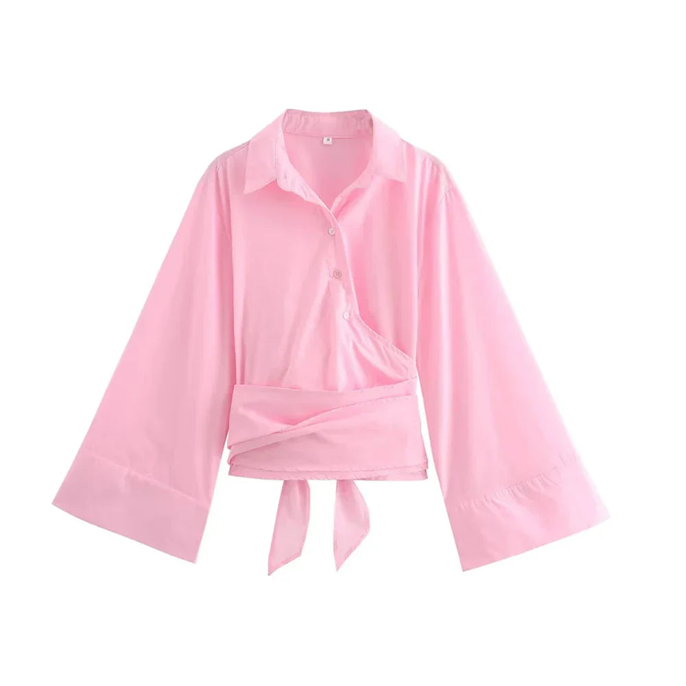 Casey - Women's Long-Sleeved Kimono Blouse