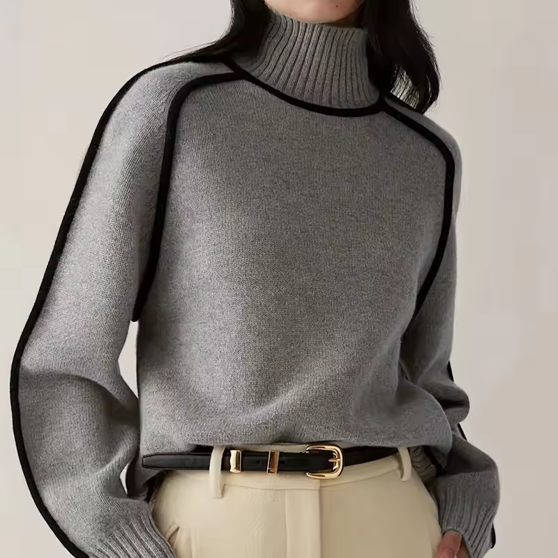 Zinnia - Women's Knit Turtleneck Sweater for Effortless Fall Style