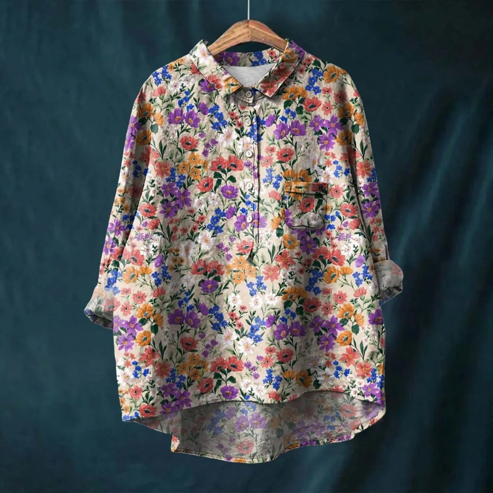 Keira - Women's Long Sleeve Floral Shirt
