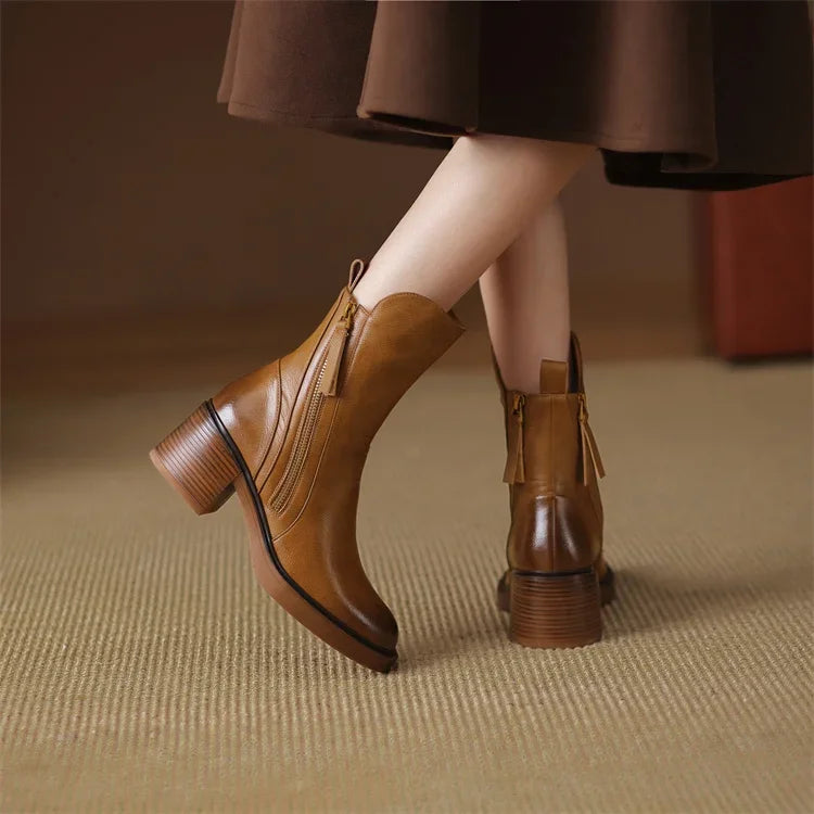 Abbie - Women's Leather Ankle Boots - photo 7