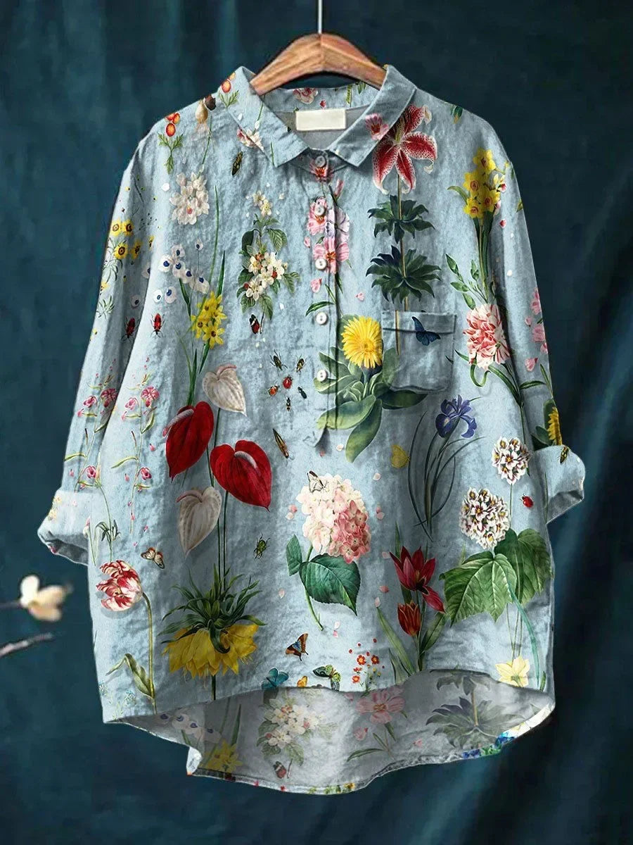 Liv - Women's Loose-Fit Floral Shirt